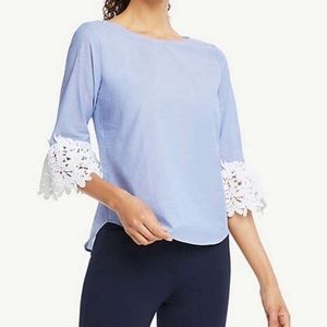 AnnTaylor Factory Lace Cuff Top
